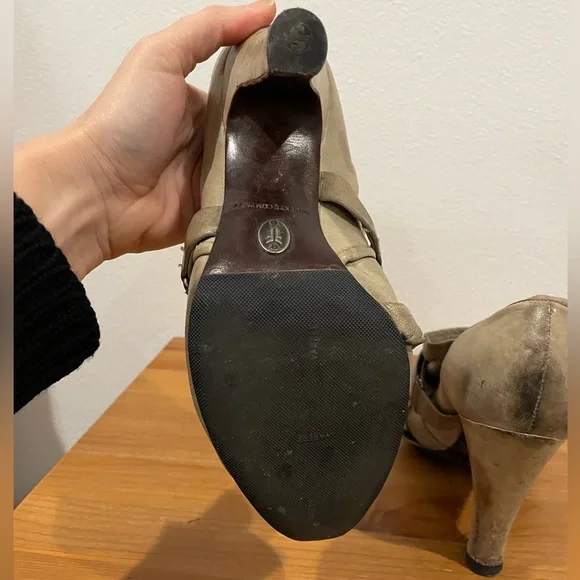 FRYE 8 Allie Softy Pump sage-gray heels booties - Picture 3 of 9